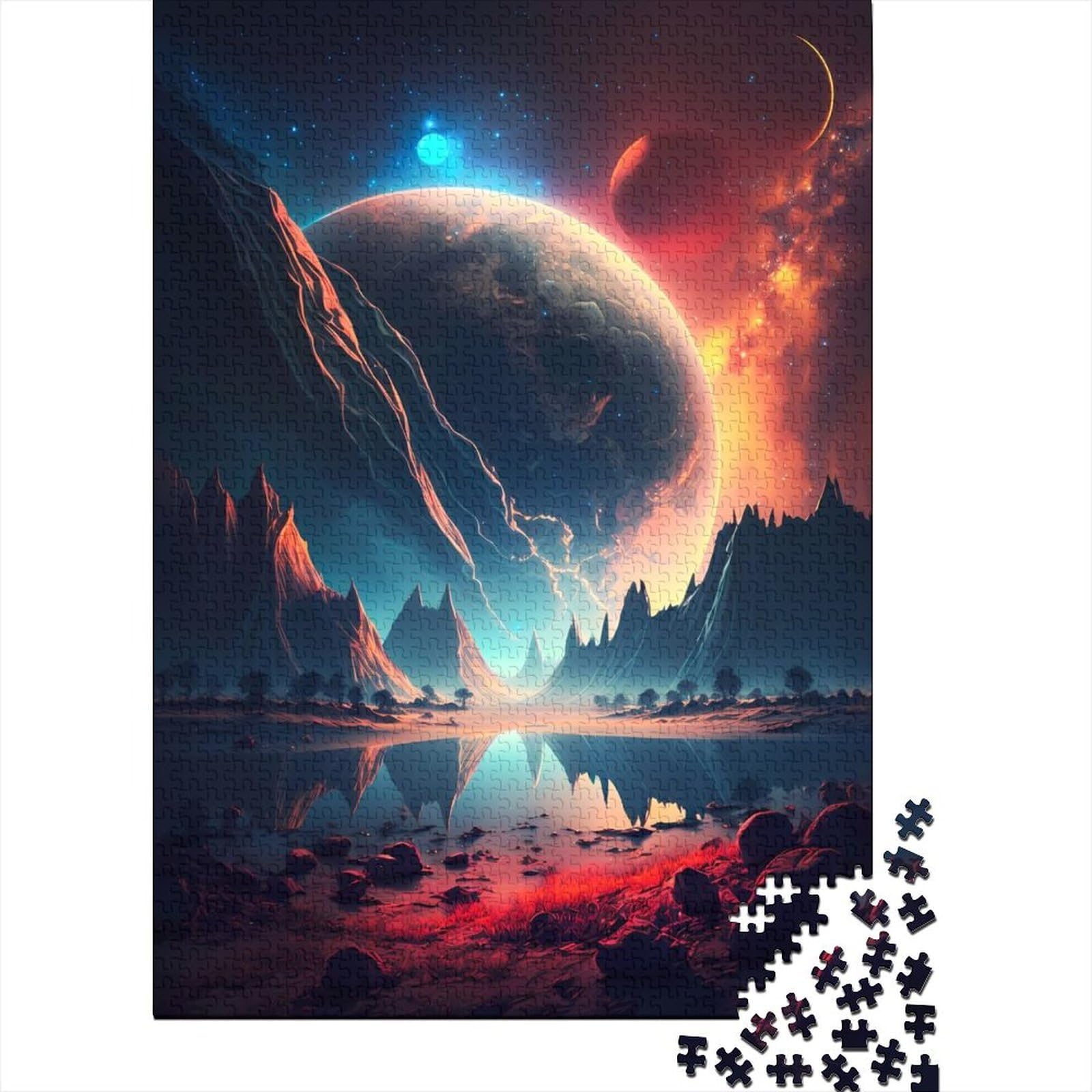 1000 Teile für Erwachsene Schwierige Puzzles Fantasy Anime Landschaft Holzpuzzles Puzzles für Erwachsene Teenager Lustige Familienpuzzles für Erwachsene (Size : 75x50cm)