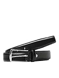 Herren Jack & Jones Legerer Echtleder Gürtel | Klassischer Leather Belt | mit Löcher JACCHRISTOPHER, Farben:Schwarz, Größe Gürtel:90