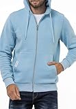 Cipo & Baxx Herren Sweatjacke Sweatshirt Basic Kapuzenpullover Reißverschluss Sweat CL556 Blau L