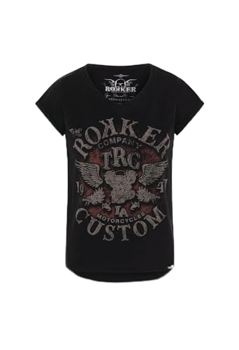 Rokker Custom T-Shirt Damen (schwarz), L