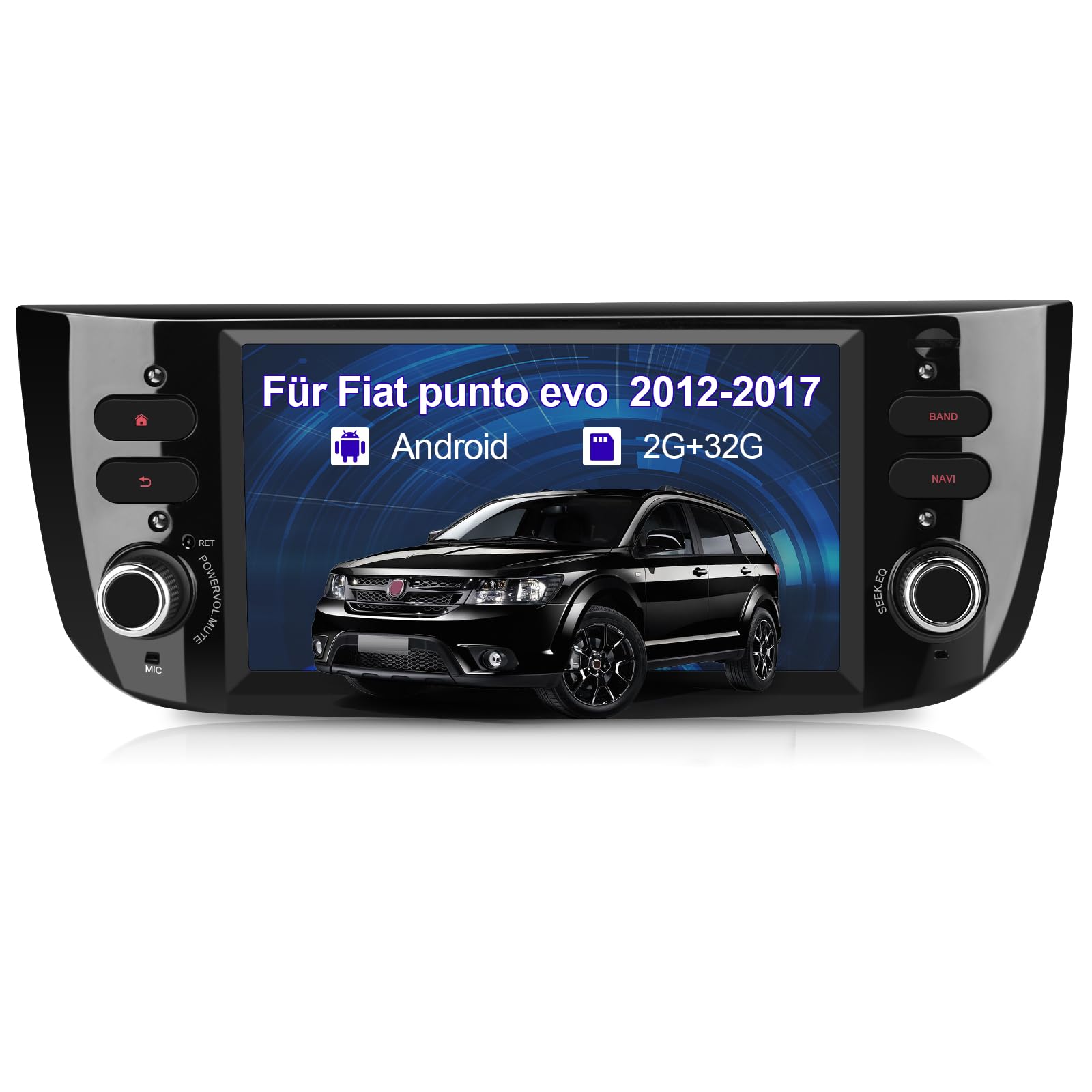 AWESAFE Android 13 Autoradio für FIAT Linea/Punto evo 2012-2015 Radio mit 6.2 Zoll Screen Carplay, Android Auto, Navigation,Bluetooth