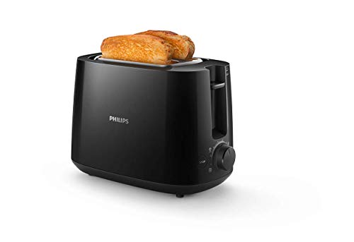 Philips HD2581/00 Toaster, integrierter Brötchenaufsatz, 8 Bräunungsstufen, weiß