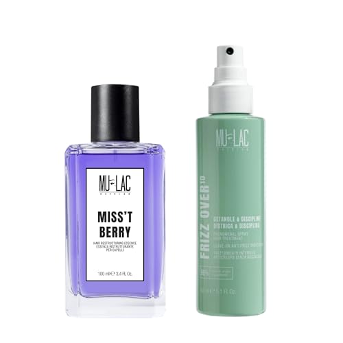 Mulac Cosmetics MISS'T BERRY Restrukturierende Essenz 100 ml + Frizz Over Spray gegen Frizz Haarpflege 150 ml Vegan