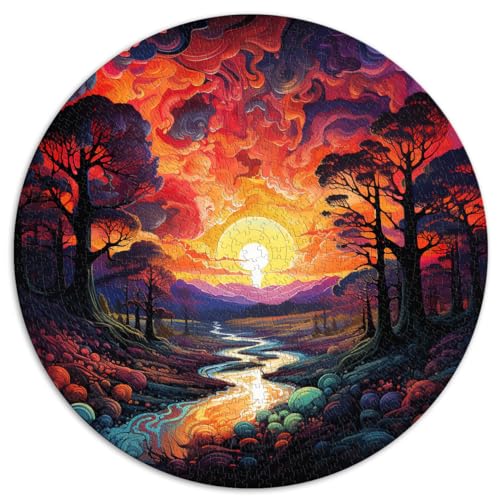 Puzzles zum Verschenken, Dämmerung, Sonnenuntergang, 1000-teiliges Puzzle für Erwachsene, 67,5 x 67,5 cm, Entspannungspuzzles, Spiele, Familienaktivitätspuzzles, Lernspiele