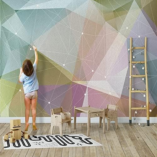 XLMING Bunte Geometrische Kunst 3D Tapete Home Dekoration Wohnzimmer Sofa Schlafzimmer Tv Hintergrund Wand-400cm×280cm