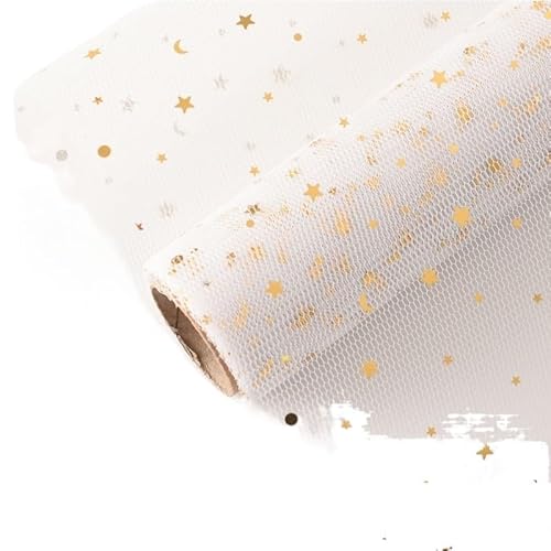 Blumen Geschenkpapier Stern-Mond-Garn, Blumenverpackungspapier, Rosengaze-Netz, Blumenverpackungsmaterial, Blumenladen, Blumenverpackungspapier(Colour 001)