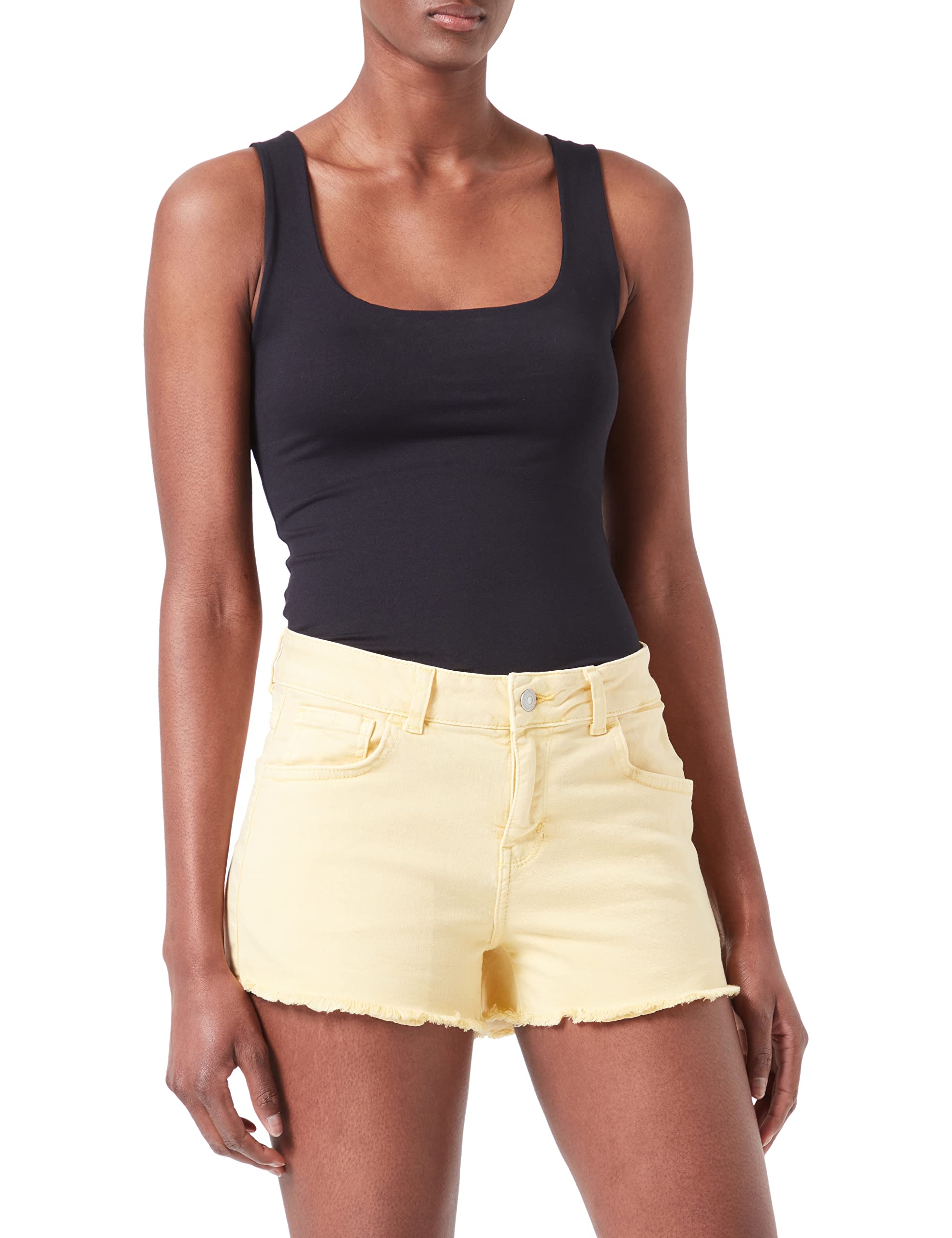 LTB Jeans Damen Pamela Jeans-Shorts, Yellow Clay Wash 53743, M