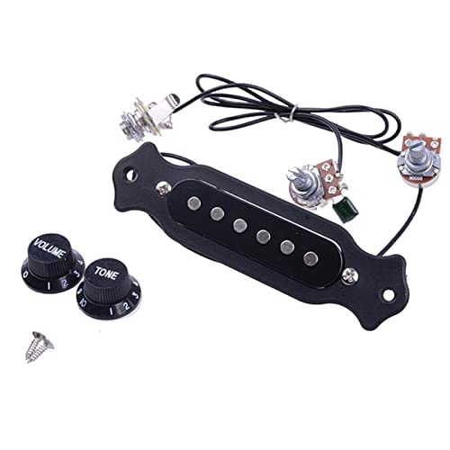 ZENGXUE Akustikgitarre Sound Loch Pickup 6-String Acoustic Guitar-Modifikationsschaltung Humbucker Tonabnehmer Set (Color : White)