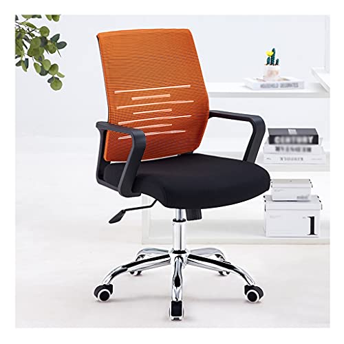 Bürostühle für Zuhause Bürostuhl Ergonomischer Schreibtischstuhl aus Netzgewebe mit Lordosenstütze, Armlehne, mittlere Rückenlehne, rollender, drehbarer, verstellbarer Arbeitsstuhl Schreibtischstuhl