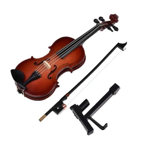 Ornamente für Musikinstrumente Mini-Geigenmodell, Miniatur-Klassiker-Geigen-Dekorationsdisplay, Mini-Musikinstrument-Ornamente Mit Ständer (Size : 16CM)