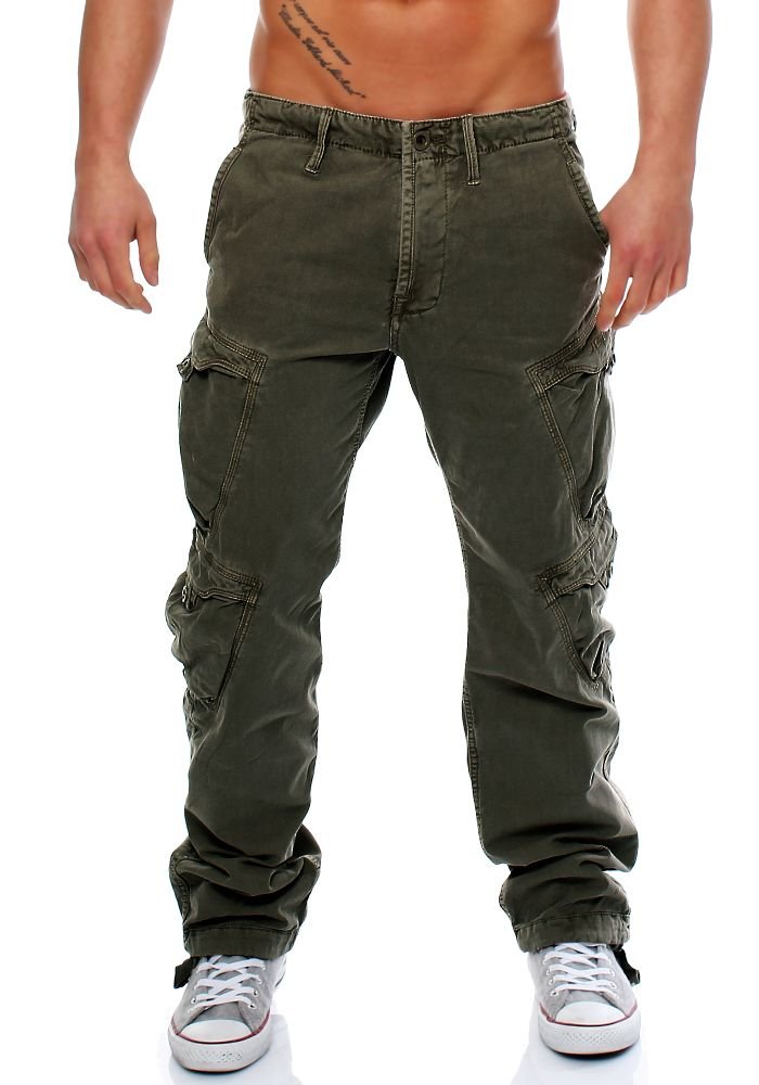 Jet Lag Herren Cargohose FW010 Loose Fit dark olive 31/32