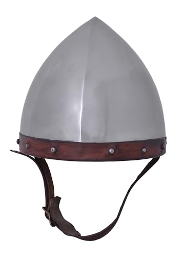 Battle-Merchant Bogenschützen Helm, 1.6 mm Stahl mit Lederinlet Re-Enactment