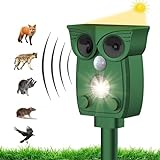 Ultraschall Katzenschreck 2024, Solar-Ultraschall-Katzenvertreiber, Outdoor-Vertreiber für Tiere,USB, vertreibt Tiere im Freien wie Katzen, Ratten, Hunde, Vögel, Füchse