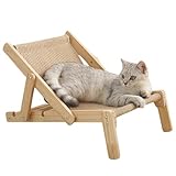 AOpghY Katzen -Sisal -Stuhl, 20x14,6x13.3 Einstellbares Holz -Erhöhtes Katzenbett, Ersatzememt Sisal Cat Croboper, tragbare Katzenliege für Innenhäuser für Haustierprodukte