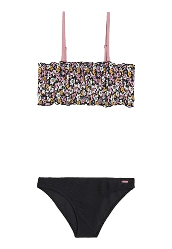 Protest Mädchen Bandeau-Bikini PRTBAHAMAS JR Mit Multi-Options-Träger True Black 176