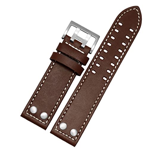 NEYENS Leder-Uhrenarmband, Handgelenk, 20 mm, 22 mm, für Hamilton Aviation H77755533 H77616533, echtes Leder, Herren-Uhrenarmband, 20 mm, Achat