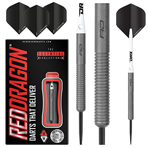 RED DRAGON Wayne Warren 20 Gramm Wolfram Darts Set mit Flüge und Schäfte