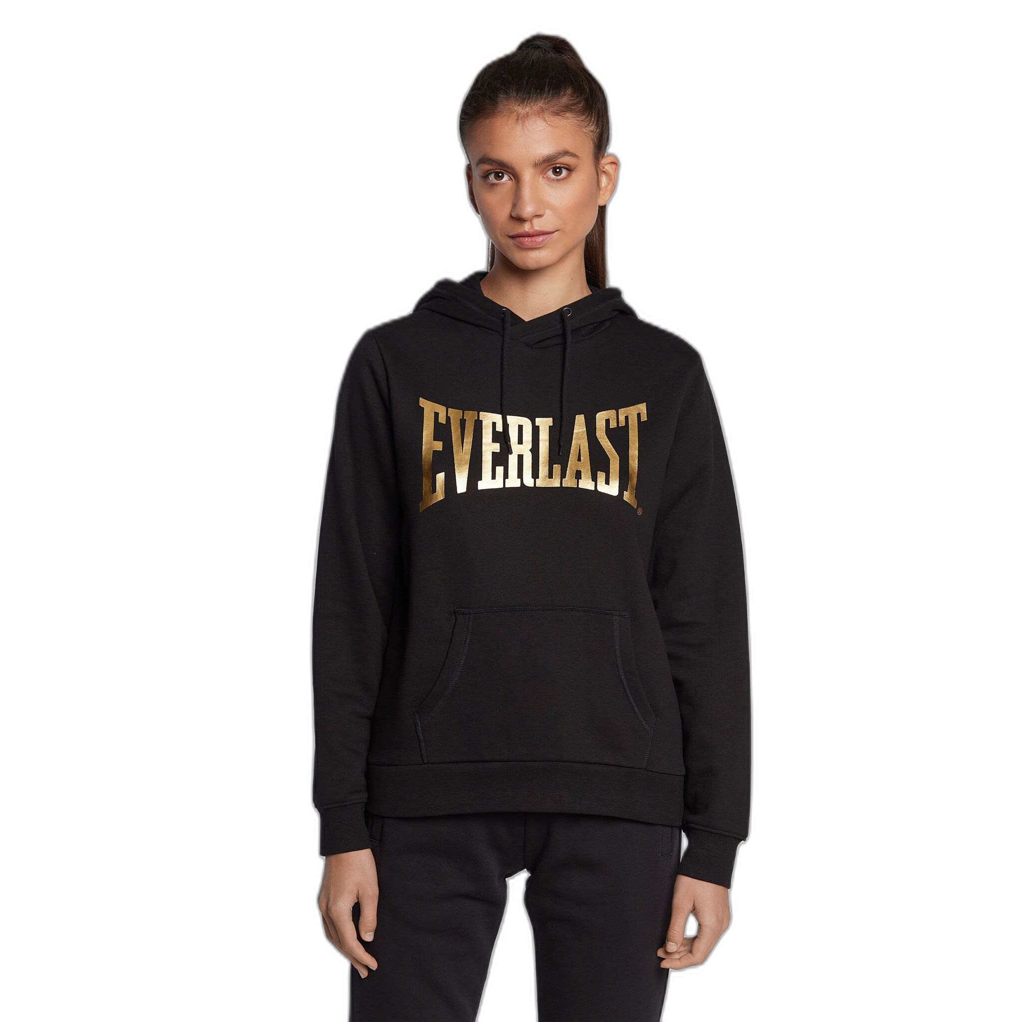 EVERLAST Damen Hoddie Kapuzenpullover Taylor W2, Schwarz/Gold, L