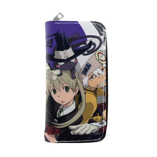 RYNDEX So-ul Eat-er Anime Geldbörse, Lustig Süß Spaß Card Holder Wallet, Mädchen Geldtasche mit Münzfach und Geldscheinfach(Color:Multicolor 3)