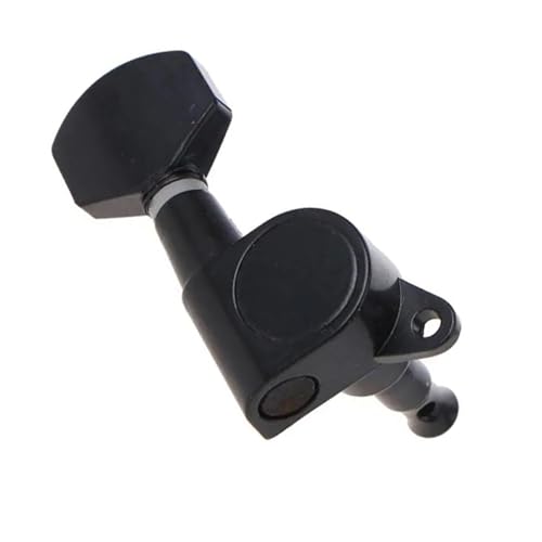 Gitarre Peg Locking Tuner Tuning Peg Maschine Kopf Schwarz 6R Inline Für Akustische Gitarre