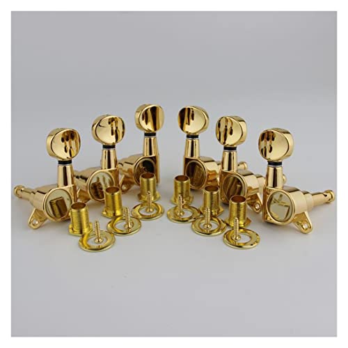 Gitarren Stimmwirbel Tuner Machine Heads Mini Oval Tuner Für NS Gold (Color : 3R3L)