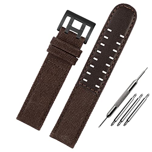 YIHANSS Für Hamilton Khaki Field Uhr h760250/h77616533/h70605963 H68201993 Uhr Armband Echtes Leder Nylon Männer Uhr Band 20mm 22mm