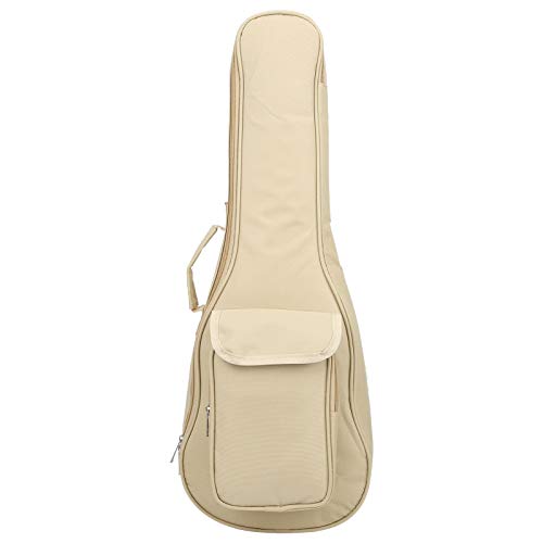 Ukulele-Tragetasche Wasserdichte, stoßfeste Oxford-Stoff-Ukulele-Tragetasche mit verstellbaren Gitarrenteilen mit Schultergurt (Beige) Performance-Zubehör