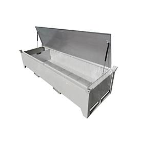 Leuchtstoffröhrenbox BAUER SL-N 220, Stahlblech, unterfahrbar, Deckel verzinkt, herausnehmbare Trennwand, B 2300 x T 800 x H 530 mm, verzinkt