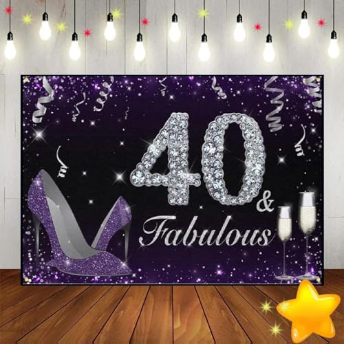 Alles Gute zum 40. Geburtstag Hintergrundfotografie Erwachsene Foto Rot Cust Hintergrund Ballon Dekoration Prinz Mädchen Banner Süß 350x230cm