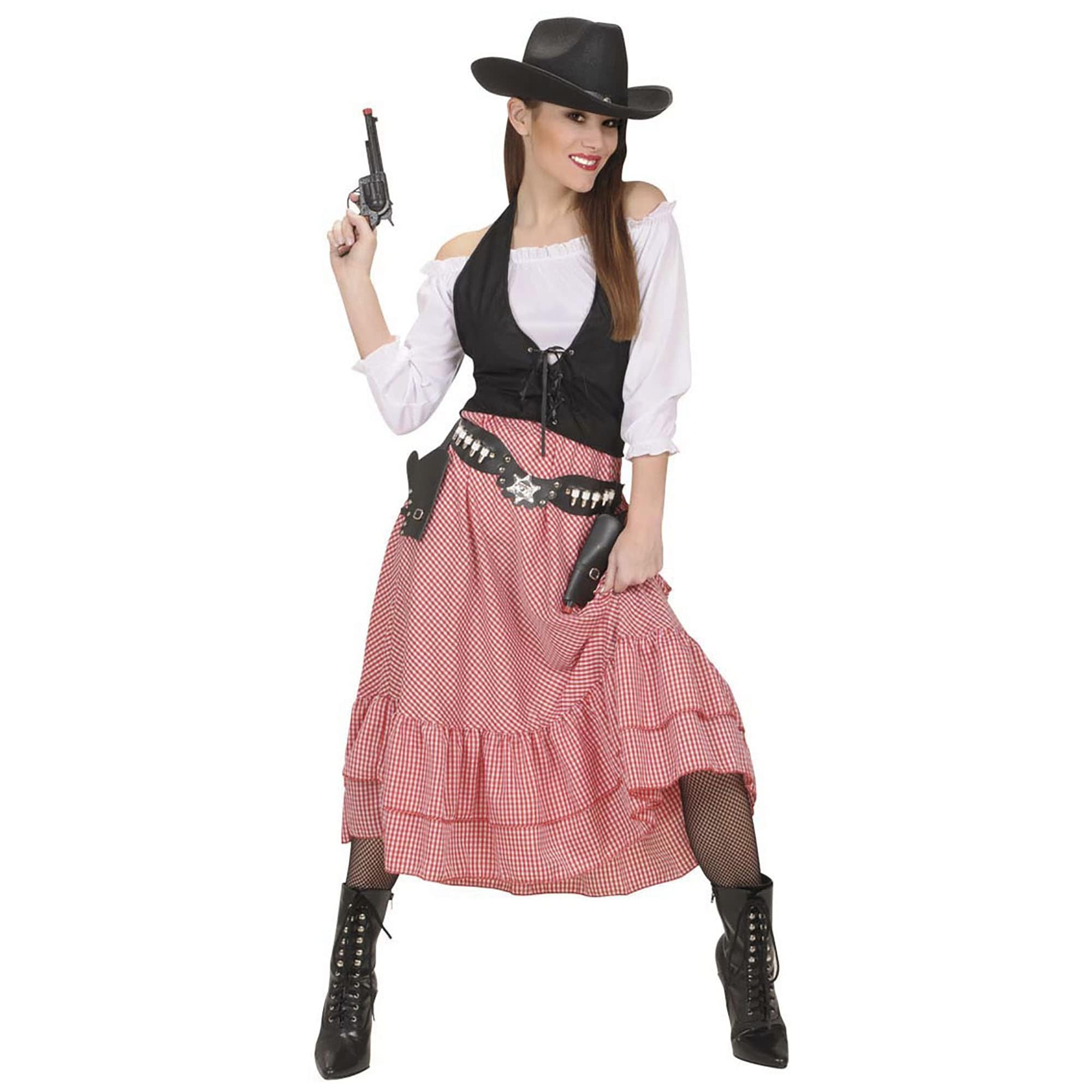 W WIDMANN MILANO Party Fashion - Kostüm Western Belle, Bluse, Korsett, Rock, Cowgirl, Cowboy, Mottoparty, Karneval