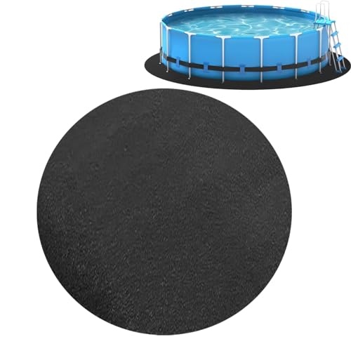 Pool-Bodenmatte, Pool-Bodenmatte, wasserabsorbierende Filzmatte, Badematte, runde Poolmatte, Pool-Matte für oberirdische Pools, 3,7 bis 5,5 m