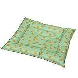 Rysmliuhan Shop Hund Kühlmatte Kühldecke Für Hunde Hundekühlung Cooles Hundebett Haustier Mat Kaninchenkühlmatte Hundeauflagen-Training Coole Hundematte greenorange,m