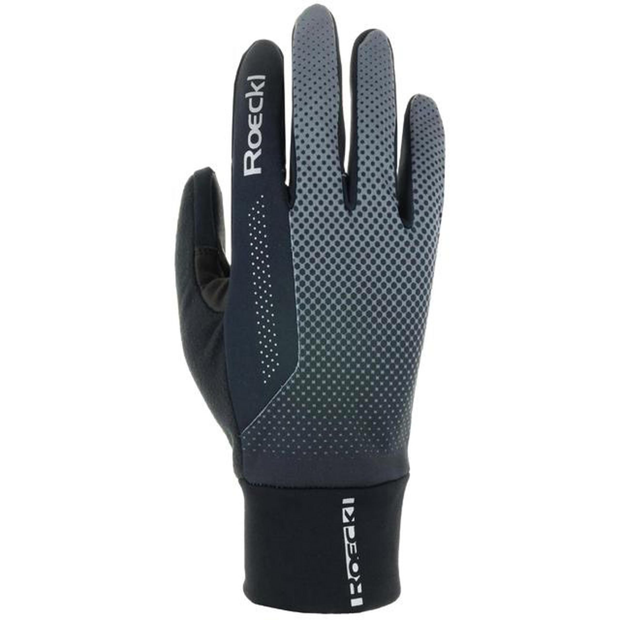 Roeckl Rimbach Winter Fahrrad Handschuhe lang grau/schwarz 2023: Größe: 9