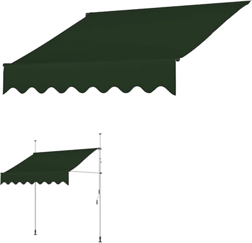 Markisenstoff-Ersatz, Ersatz-Markisenstoff, langlebiges und wasserdichtes Sonnenschutz-Überdachungstuch für den Außenbereich, grün, 3 m