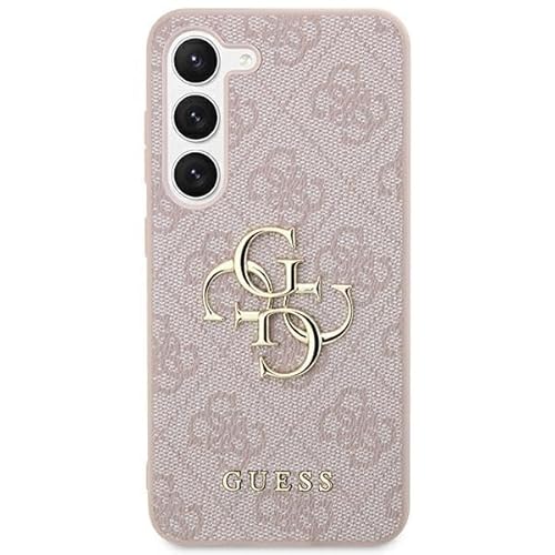 Guess - Samsung Galaxy S24 Brown hardcase 4G Big Metal Logo GUHCS24S4GMGBR for Samsung Galaxy S24 (Rosa)