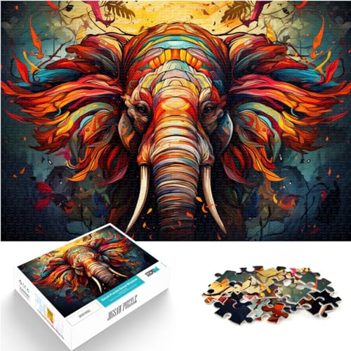 Puzzles, Geschenke, Spielzeug, Elefanten-Puzzles für Erwachsene, 1000 Teile, Holzpuzzle, Spaß für zu Hause, Aktivitäten, Geburtstagsgeschenk, Reisegeschenke, 1000 Teile (50 x 75 cm)