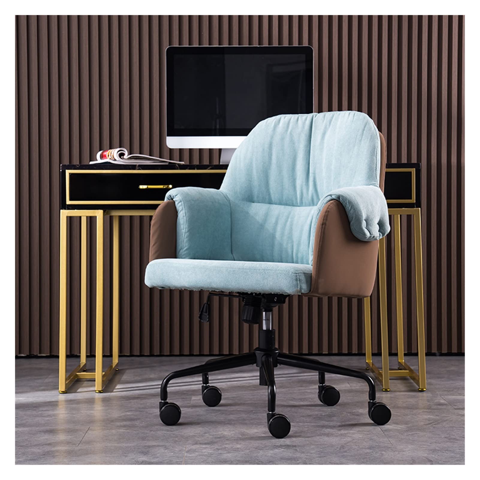 Chefstühle, Ergonomischer Schreibtischstuhl, Home-Office-Stuhl, einfacher Schreibtischstuhl, Schlafzimmer, mittlere Rückenlehne, Arbeitszimmer, Drehstuhl, ergonomischer, verstellbarer Bürostuhl,