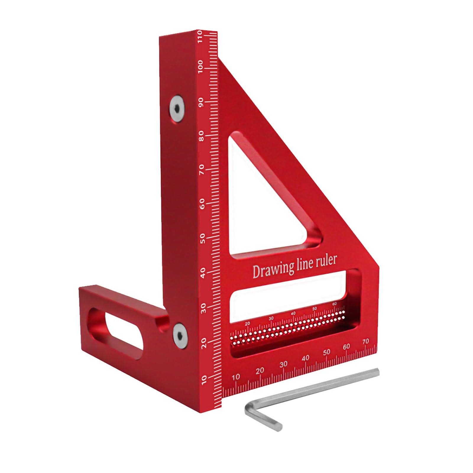 Verbessertes Sattel-Layout, Vierkantlehre, 45/90 Grad Winkel, T-Lineal, Holzbearbeitung, Messwerkzeuge für Tischler