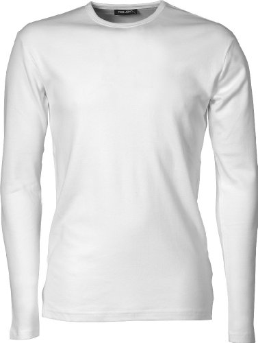 TJ530 Herren Longsleeve Interlock T-Shirt Langarm, Farbe:white;Herrengrößen:XL XL,White