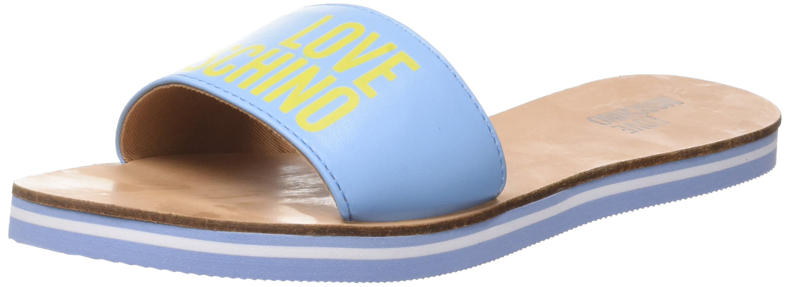 Love Moschino Damen Pantoletten, Beige (Light Blue)