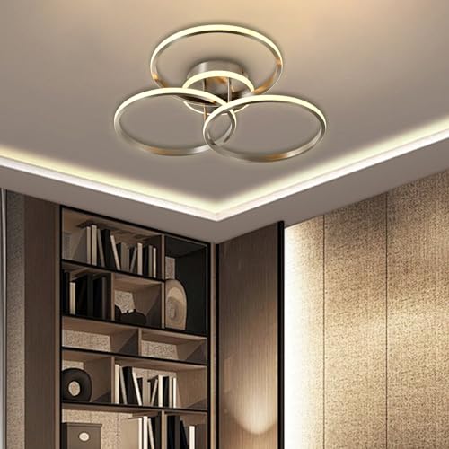 LQWELL ® Deckenleuchte LED Deckenlampe, 27.5W 3000K Küchenlampe Modern Schlafzimmerlampe aus Aluminium für Wohnzimmer Schlafzimmer Küche Balkon Flur Keller Büro, 530 * 130mm