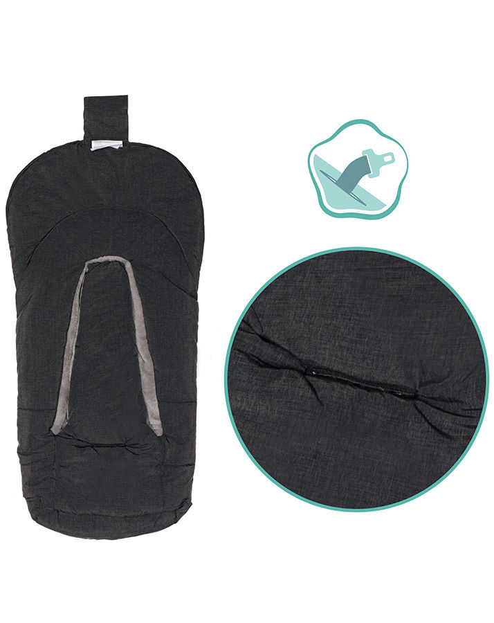 Fußsack EIGER SOFT in schwarz melange 2