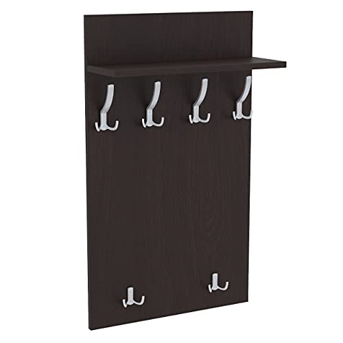 AKKE 120x60 | MAXI Garderobenpaneel Wandgarderobe Garderobe Wandpaneel Kleiderstange ALUMINIUM | WENGE