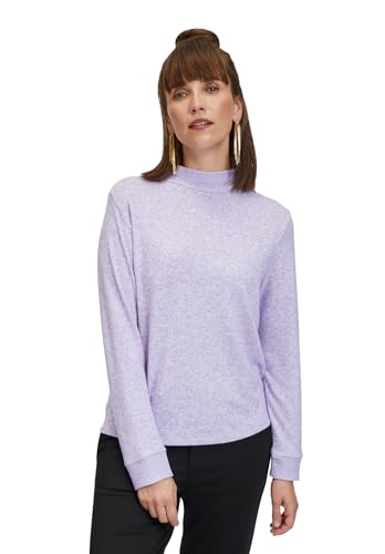 Cartoon Damen Langarm-Shirt mit Kragen Light Purple Melange,44