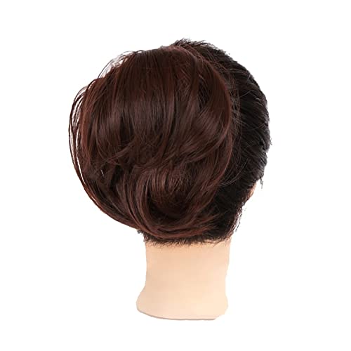 Bun Haarteile Pferdeschwanzverlängerung, elastisches Band, Haarknoten, Haargummi for Frauen und Mädchen, unordentlicher Dutt, Haarteil, künstlicher Dutt, Haargummis, synthetischer, kurzer, gerader Don