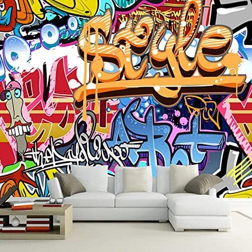 XLMING Cartoon Graffiti Stil Kinder 3D Tapete Home Dekoration Wohnzimmer Sofa Schlafzimmer Tv Hintergrund Wand-200cm×140cm