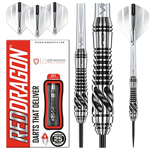 RED DRAGON Askari 25g Tungsten Darts mit Flights und Schäfte