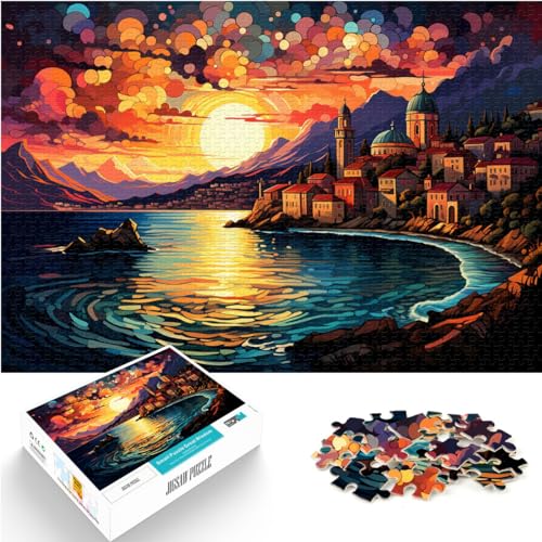 Spielgeschenk Puzzle, farbenfrohe, wunderschöne Landschaftskunst, 1000-teiliges Puzzle für Erwachsene, Holzpuzzle, entspannendes geistiges Lernspielzeug, 1000 Teile (50 x 75 cm)