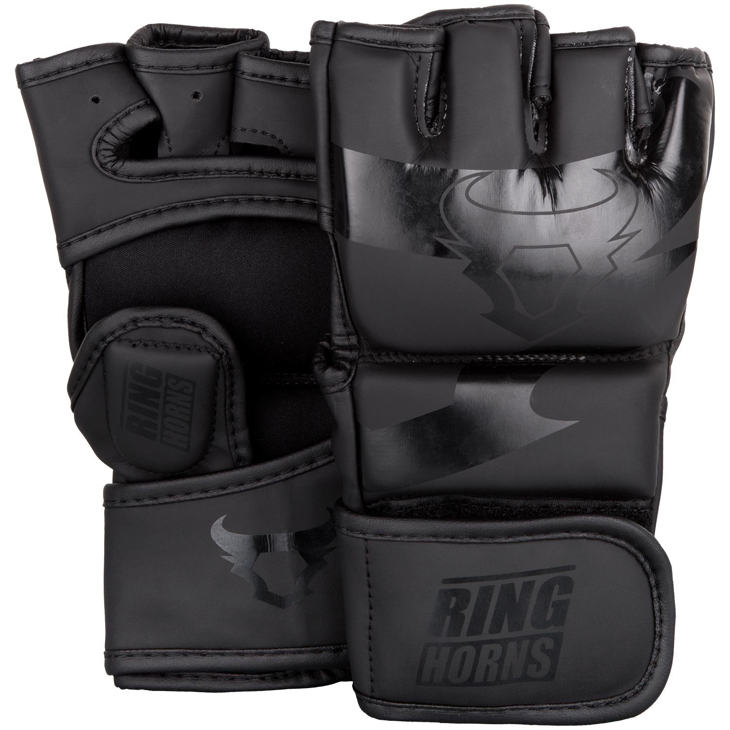 Ringhorns Unisex Charger Mma Handschuhe, Schwarz Schwarz, Large X-Large EU