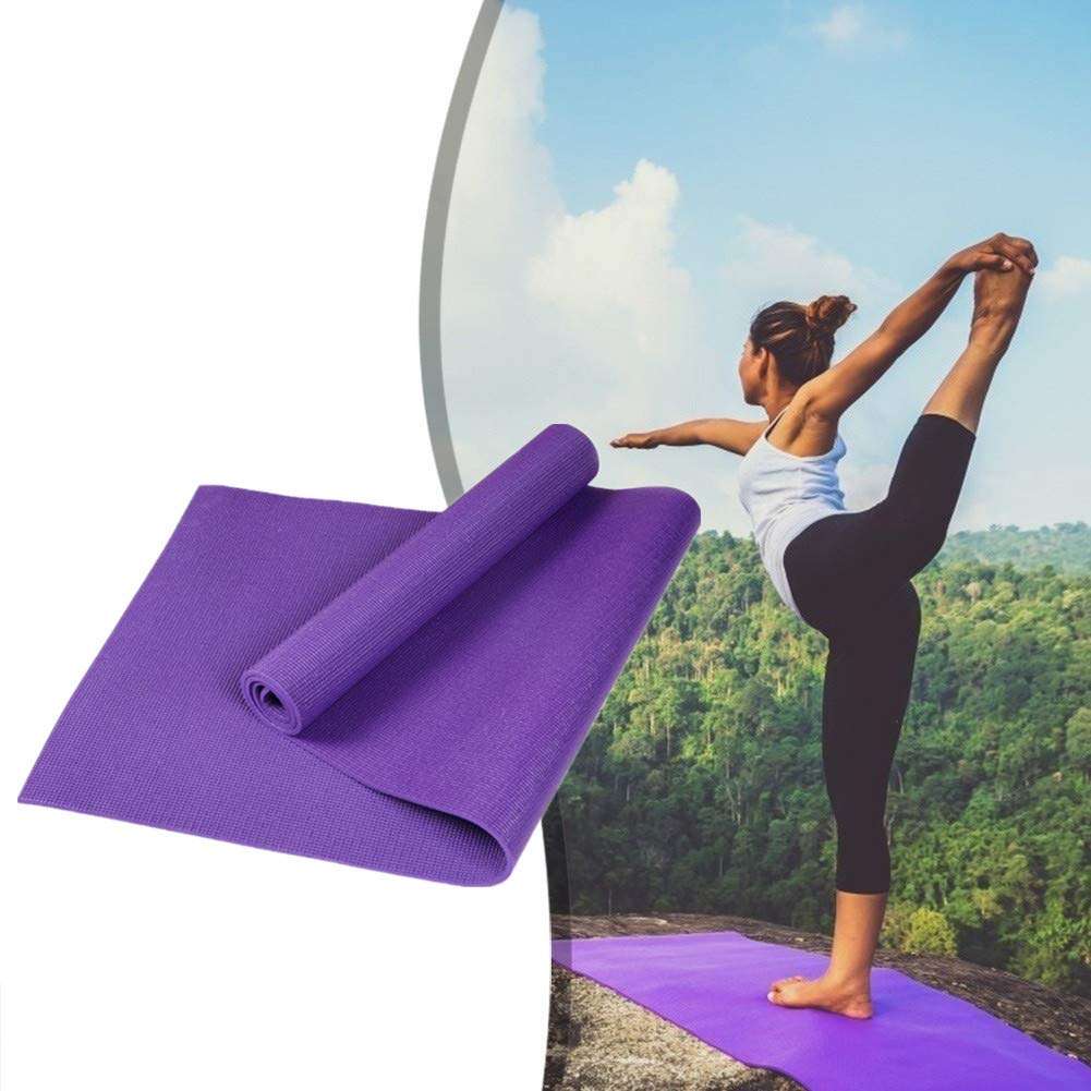 Jogamatte Yoga Mats Trainingsmatten für zu Hause Yoga Stretch Mat Yoga Mat Dick Fitnessmatten rutschfest für Männer Trainingsmat Yogamatten purple,3mm